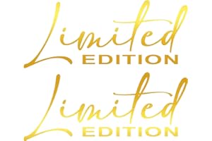DualColorStampe 2 stickers en vinyle "Limited Edition " pour voiture, fenêtre PC Cofano camping-cars, verres C.0256 (Or)