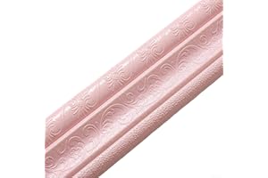 LIOAEUST Taillenlinie Sockelleiste, 3D-Farben, Schaumstoffkante, Bordüre, selbstklebend, umweltfreundlich, 3D-Wandaufkleber für TV-Hintergrund, Heimdekoration (Rosa)