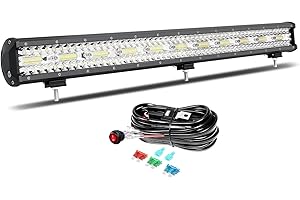 Willpower Barra Led 4x4 31 Pulgadas 79cm 660W Barra de Luz LED 12V 24V IP67 Impermeable Largo Alcance 6000K para 4x4 Tractor Coche Camion Barco Offroad con Cableado