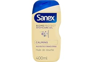 Sanex - BiomeProtect Atopicare Oil Calming - Huile de douche - Peaux réactives à tendance Atopique - 400 ml