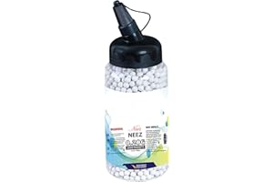 Neez Bille Airsoft - Softair Haut-Grade Biodegradable Plastiques Billes pour BB Loader Pistolet, Fusil à air Comprimé - 1000, 2000, 5000 et 10000 Munition de Billes de 6mm 0,20g