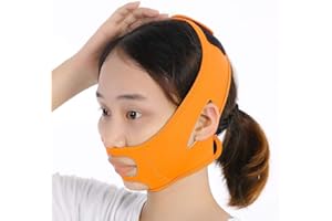 WYTINO Cintura dimagrante lifting Riduttore per doppio mento per le donne, V-Line Chin Cheek Lift Up Thin Mask Band Bendaggio antirughe Elimina il rilassamento cutaneo Lifting Rassodante(arancia)