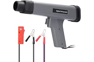 ERYUE Ignition Timing Light, 12 V Professional Digital Display Inductive Timing Light Car Motorcycle Petrol Engine Ignition Timing Strobe Lamp Detector Auto Motorcycle Detection Diagnosis Tool