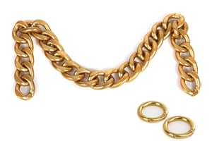 XIAZW DIY Heavy Chunky Aluminum Metal Purse Handle Bag Chain Charms Strap Replacement Handbag Accessories Decoration (Gold)