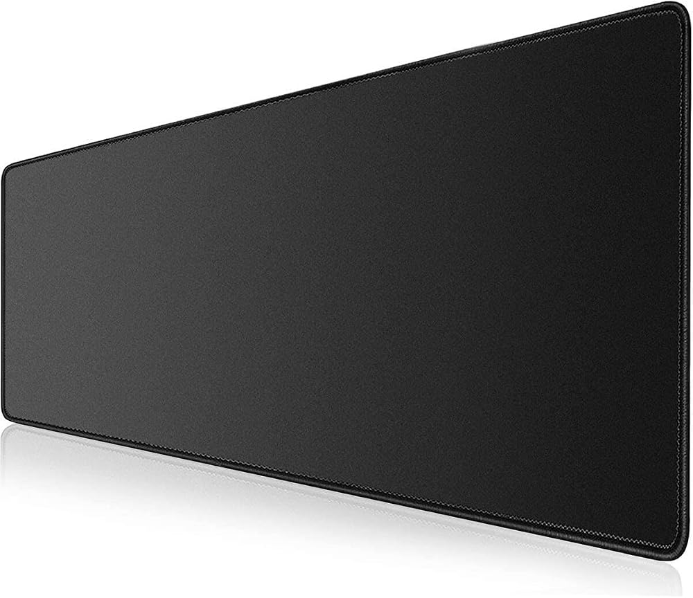 Klasse Pro Black Edition - Dikişli Kenar 70x30, 90x40, 100x50 ve 120x60 cm Oyuncu Gaming Mouse Pad (Siyah, 90x40 cm)