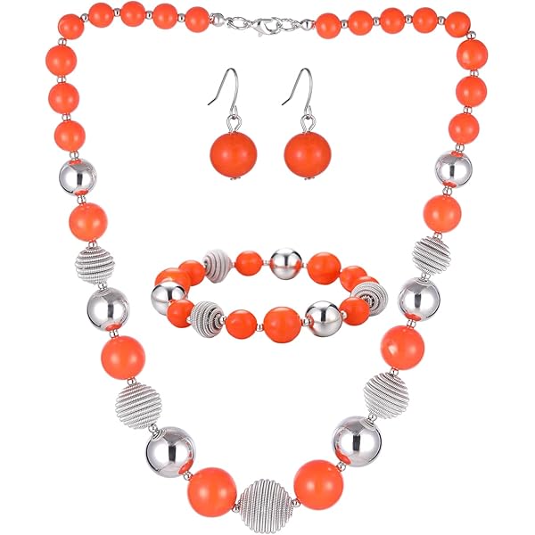 Set Collana E Orecchini Bocar - Choker Con Conchiglie, Donna, Regalo Elegante (Fucsia Viola)