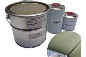 1,75 liters set 2K bilfärg RAL 6003 olivgrön matt inget klarlack NVA DDR lack
