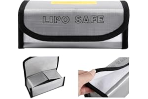 HOBBYINN Lipo Battery Safe Bag Fireproof Storage Protecting Battery Charger Guarding in Case of an Accidental Fire. size: 18.5 * 7.5 * 6cm