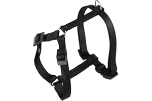 Ferplast Pettorina Cane Taglia Piccola CHAMPION S, Pettorina Gatto Regolabile in 3 Punti, Facile da Indossare, Torace 30-46 cm. Nero