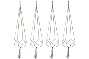 DISINO 4Pcs Colgador de Plantas, Macetero Colgante Macrame, Planta Percha Maceta Colgantes Titular de la Planta Suspensión para Jardín Plantas Hogar Pared Interior Exterior Decoracion 105cm/41 Pulgadas