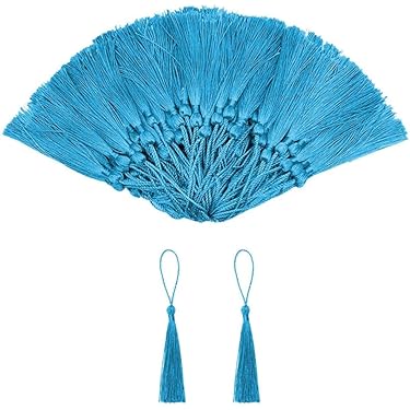 100 Nappe Segnalibro In Seta Blu - Per Gioielli Fai Da Te E Accessori Artigianali - Foto 10