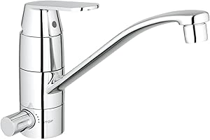 GROHE Eurosmart Cosmopolitan - Einhand-Spültischbatterie (flacher Auslauf, Einlochmontage, Schwenkbereich 140°), chrom, 31161000