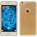 Produktbild PhoneNatic Case für Apple iPhone 6 Plus / 6s Plus Hülle Silikon gold Iced Cover iPhone 6 Plus / 6s Plus Tasche + 2 Schutzfolien