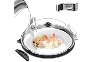 TranRantic Tapa Microondas, Tapa para Microondas con Agua, Tapa Microondas Libre Bpa con Salida de Vapor, Tapa de Microondas con Manija, Tapadera Microondas para Salpicaduras de Alimentos
