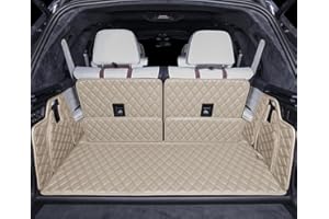 ZYCHUANGYING BMW X7 2+2 Seater Car Boot Liner Full Cover XPE Leather 3D Laser Measurement (Boot Mat, Backrest Mat, Both Sidewalls) Beige