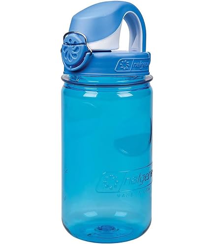 Nalgene Everyday OTF Kids Trinkflasche – 0,375 L, Grau, Mit Einhand-Druckverschluss, Für Kinder