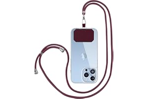 Drucilla Tour de Cou Telephone Universelle Cordon Telephone Collier Longe Réglable, Lanières de Téléphone en Bandoulière Portable avec Patchs pour Cou et Poignet pour Téléphone et Porte-clés