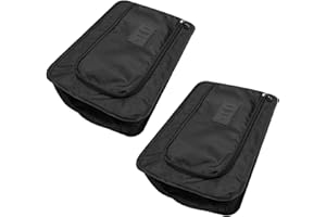 VIOLOTORIS 2Pcs Shoe Bag, Boot Bag, Storage Organizer with Handle for Travel Foldable Waterproof Black Shoe Bags