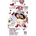 instax mini film 10 shot pack, bordo CUORI