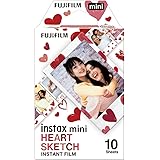 Fujifilm instax mini Film Pellicola Istantanea per Fotocamere, Formato 46x62 mm, 10 shot, Hearts border