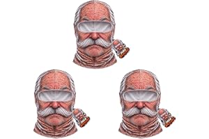 Old Man Ski Mask Rolig Realistisk Face Ski Mask 3D Print | 3 roliga stilar, omslutande design, nyskapande halstäckning for skidåkning Snowboard utomhusfester(3PCS-2)