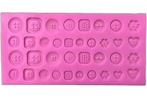 FLEYMU Stampi Torta di Bottoni Tool Decorazioni Forno Antiaderente Fai da Te Stampi Cake Decor Fatto Mano Muffa Silicone DIY Bottoni Stampo per Strumenti per Decorare Fondente al Cioccolato Caramelle