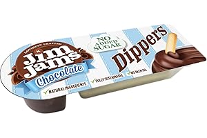 JIM JAMS JimJams No Added Sugar Milk Chocolate Dippers - Mini Breadsticks Choc Sauce Dip, Tooth Kind Sweet or Dessert for Packed Lunches Box x15