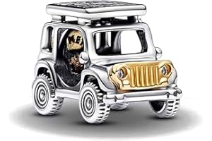 NUNUYAYA Charms Abaloriosde Cuentas Plata de Ley 925 con Circonita Cúbica Elephant Leaf Butterfly Car Dangle Charms Colgante Compatible con Niña Mujer Europeo Pulsera Collar