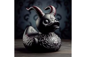 DORALER Boo Basket Gifts For Women Men,Halloween Decorations Indoor,Satan Duck Figurines Statues,Gothic Ducks Home Decor, Quirky Punk Ducky Resin Sculpture Halloween Decor Ornaments Collectible Figures