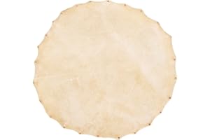 PENRUX Ziegenfell Trommelfell, Universal Ziegenfell Djembe Fell Sicheres Ziegenfell 36cm Durchmesser Ziegenfell Fell Langlebiges Trommel Zubehör für Bongo Schamanentrommeln Djembe