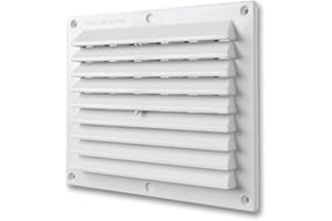 LA VENTILAZIONE Wentylacja bdr1714b kratka wentylacyjna tworzywo sztuczne prostokątna zachodząca na siebie biała, 175 x 146 mm