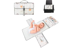 TENDS Fasciatoio Portatile neonato e impermeabile XL– Fasciatoio pieghevole -Fasciatoio Cambiabile e Smontabile come Beauty Case per Articoli per Neonati - Ideale come regalo neonato accessori utili