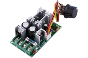 WALFRONT DC Motor Controller Kit 12V 24V 36V 48V/20A Drive Module High-Power Adjustable Speed PWM Dimming Switch Ultra-Compact LED Dimmer