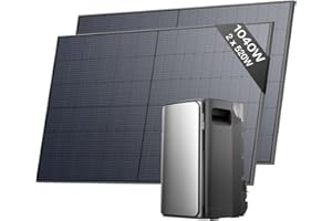EF ECOFLOW ECOFLOW kit fotovoltaico con batteria (1040W,1,92kWh), STREAM Pro 1,92 kWh, 2x 520 W panelli solari rigidi, ingresso solare 2.300 W(3 MPPT), 2 porte CA 2.300 W, microinverter
