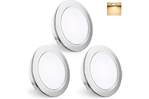 ‎KYOTECH KYOTECH LED Einbaustrahler 230V, 4W 440LM LED Spots 16mm Ultra Flach 4000K Neutralweiß Möbeleinbauleuchte Bohrloch 55-60mm für Küche Wohnzimmer Schlafzimmer, Chrom, 3er Set