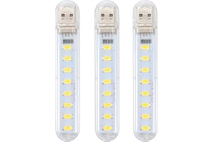 OSALADI 3 Stück Mini USB LED LED-Lampe Lesung Warmes Licht Tragbare USB-Laptop für Laptop-Tastatur Power Bank Tragbare Nachtlicht