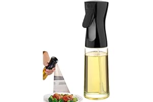 HUPECHAM Ölspray Zum Kochen, 200 Ml Glas Lebensmittelechter Ölsprüher Für Speiseöl, Öl Sprühflasche Für Speiseöl Für Heißluftfritteuse, Bbq, Salat, Backen, Grillen Küchenwerkzeuge (Black)