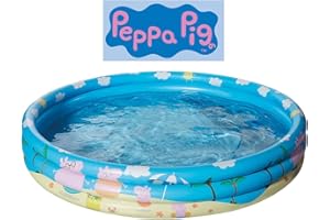 Smart-Planet Planschbecken Peppa Pig aufblasbar - 122 x 23 cm - 3-Ring-Pool Peppa Wutz - Kinderpool - Babypool - Schwimmbecken - Aufstellpool