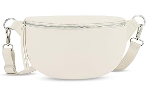 Expatrié Marsupio Donna Creme - Alice Small - Borsa per Festival, Viaggi e Uso Quotidiano In Pelle Vegana - Piccolo Borsello Elegante alla Moda - Impermeabile