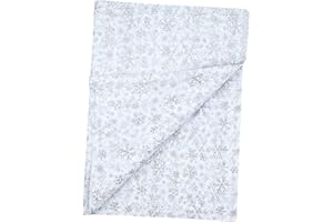 ADQUATOR 50pcs 50×35cm Silver Snowflake Tissue Paper,Metallic Wrapping Paper Bulk for DIY Gift Wedding Birthday DIY Christmas Decorations