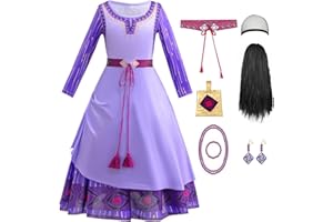 Tyidalin Disfraz de Wish Asha Vestido Princesa Niñas con Accesorios con Peluca para Carnava Fiesta Cumpleaños
