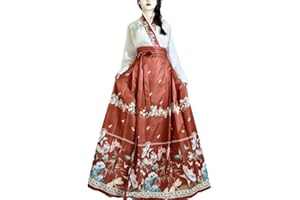 UPLATENG Original Hanfu Rock Chinesischen Stil Kostüm Ming Dynastie Weben Pferd Gesicht Rock Chinesischen Kleid Cosplay Kostüm S-XL