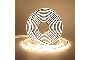 XUNATA 230V COB Neon LED Streifen, 288leds/m Superhell Hohe Dichte, IP65 Wasserdicht Diffusion Flex LED Schlauch für DIY Innen-und Außenbeleuchtung Projekte (Naturweiß, 4M)