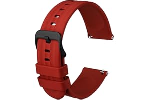Anbeer Cinturini per Orologi in Silicone 18mm 20mm 22mm 21mm 19mm, Cinturini di Ricambio a Sgancio Rapido per Uomo Donna, Extra Lungo