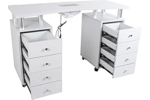 ZStyle Tavolo unghie professionale nail art ricostruzione estetica aspiratore con filtro 8 cassetti