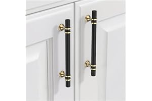 9BUILD 10 Pack 128mm Black Kitchen Cupboard Handles Kitchen Door Handles Drawer Handles Zinc Alloy Matte Black Kitchen Handles Wardrobe Handles Cabinet Handles Cupboard Door Handles