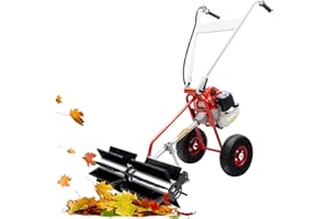 FUNYSF Benzin Kehrmaschine Schneeschieber Elektrobesen Schneeräumer 43CC 2 Hub 1.25kw Manuell geführte Seitenlader Kehrmaschine Kunstrasen Kehrmaschine