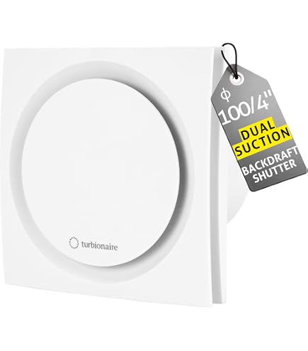 Bricoloco Optima Extractor Fan For Bathroom Or Kitchen, 15 X 15 Cm