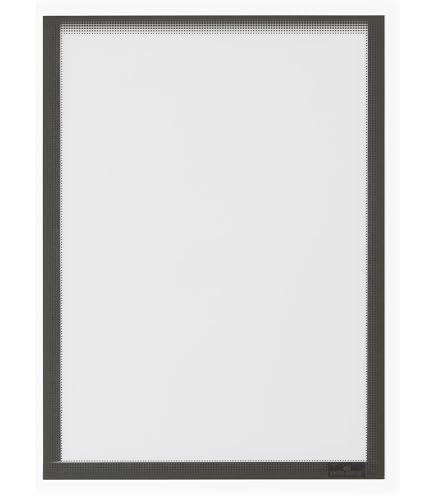 Cadre d'affichage magnétique A3 aimante sur surfaces métalliques - Sachet de 5 pièces - Face avant en PVC ultra transparent, Couleur: Gris