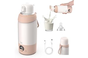 Femometer Family Calentador de biberones portátil para bebés con 500 ml de gran capacidad, calentamiento rápido, USB-C y 36 W, control de la temperatura hasta 55°, calienta biberon para leche y agua